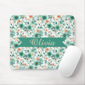 Vintage Frühlingsgrüne Florale Personalisierte Mousepad (Mit Mouse)