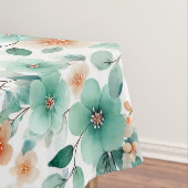 Vintage Frühlingsgrüne Florale Personalisierte Tischdecke (Beispiel)