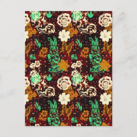 Vintage Frühlingshöfe Blume Postkarte (Vorderseite)