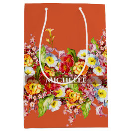 Vintage Frühlingskitze aus Flora und Fauna Mittlere Geschenktüte