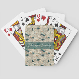 Vintage Frühlingswildblumen & Schmetterling für di Spielkarten