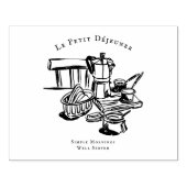 Vintage-Frühstückscafé-Illustration Stempel (Prägung)