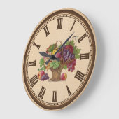 Vintage Fruit Basket kitchen wall clock Große Wanduhr (Winkel)