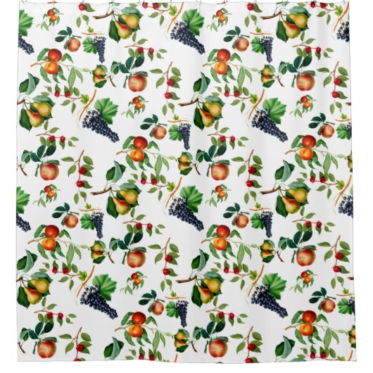 Vintage Fruit Duschvorhang (Vorderseite)