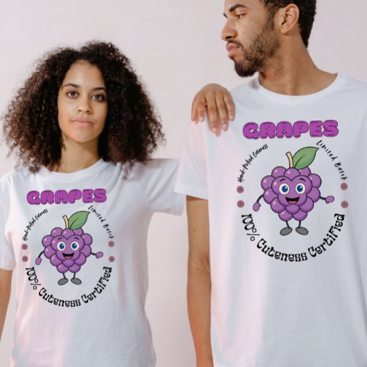 Vintage Fruit Label Hand-picked Grapes T-Shirt