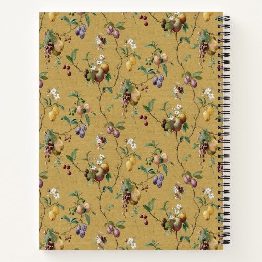 Vintage Fruit Pattern Recipe Notizblock (Rückseite)