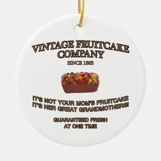 Vintage Fruitcake Company Keramik Ornament (Vorne)