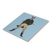 Vintage Fuchs Jagd Fliese (Seite)