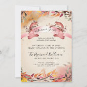 Vintage Füchse Abend nur Einladung Hochzeit (Vorderseite)