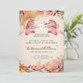 Vintage Füchse Abend nur Einladung Hochzeit (Stehend Vorderseite)