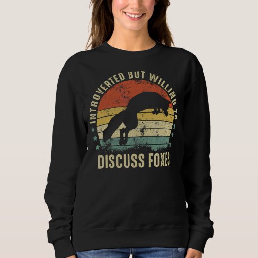 Vintage Füchse Füchse 4 Sweatshirt (Vorderseite)