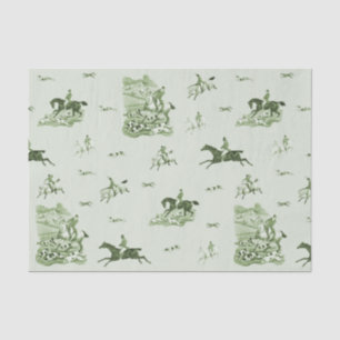 Vintage-Fuchsfang-Reiter Hunde Jagd Seidenpapier