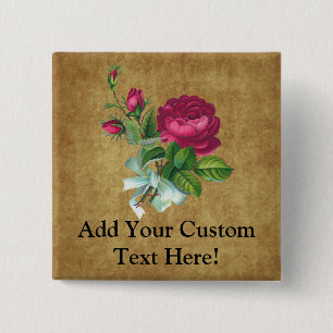 Vintage Fuchsia-Rose Button