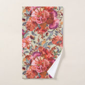 Vintage Fuchsienblüten Badhandtuch Set (Handtuch)