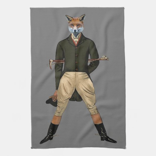 Vintage Fuchsjagd Geschirrtuch (Vertikal)