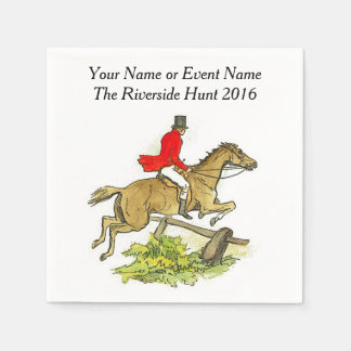 Vintage-Fuchsjagd Pferd und Reiter Custom Event Serviette