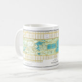 Vintage Führer-Karte Central Park NY Kaffeetasse (Vorderseite Links)