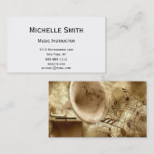 Vintage Führungskraft Music Business Cards Visitenkarte (Vorne/Hinten)