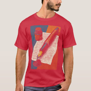 Vintage Füller Dark Academia Schriftsteller Kunst T-Shirt