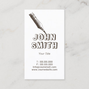 Vintage-Füller-Typografie-Freelance-Autor Visitenkarte