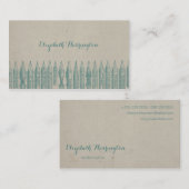 Vintage Füllfederhalter-Spitzen blau Visitenkarte (Vorne/Hinten)