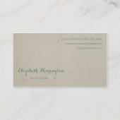 Vintage Füllfederhalter-Spitzen blau Visitenkarte (Rückseite)