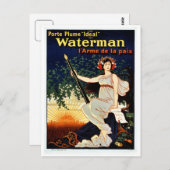 Vintage Füllfederwerbung Postkarte (Vorne/Hinten)