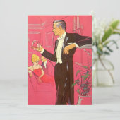 Vintage Fun Blank Uptown Cocktail Party Einladung (Stehend Vorderseite)