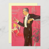 Vintage Fun Blank Uptown Cocktail Party Einladung (Vorne/Hinten)