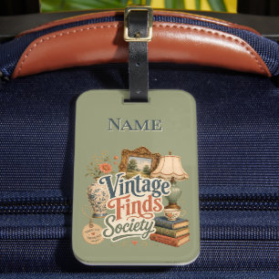 Vintage-Funde Cottagecore-Schätze Grün Gepäckanhänger