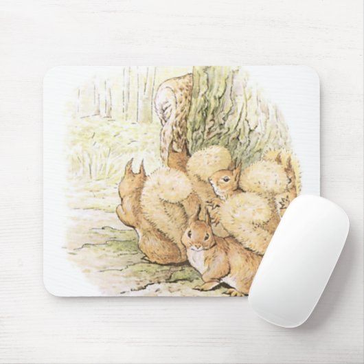 Vintage fünf Eichhörnchen Mousepad (Mit Mouse)