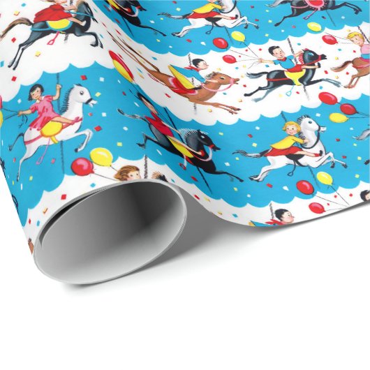 Vintage Fünfzigerjahre Geschenkpapier (Rolleneckpunkt)