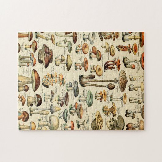 Vintage Fungi Mushroom print Puzzle (Horizontal)
