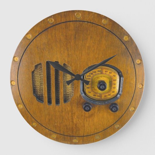 Vintage Funkdesign-Wandleuchte Große Wanduhr (Vorderseite)