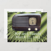 Vintage Funkeinladung anpassen Ankündigungspostkarte (Vorne/Hinten)