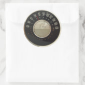 Vintage Funkwahl Runder Aufkleber (Tasche)