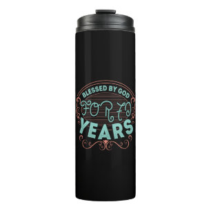 vintage Funny 70 years old saying quote Thermosbecher