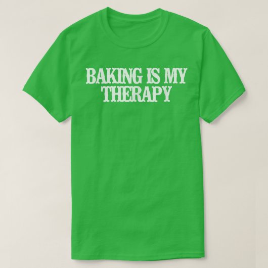 Vintage Funny Baking Is My Therapy T-Shirt (Design vorne)