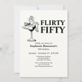 Vintage Funny Flirty Fifty Woman's 50th Birthday Einladung (Vorderseite)