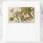 Vintage Funny Map Europa Rechteckiger Aufkleber (Tasche)