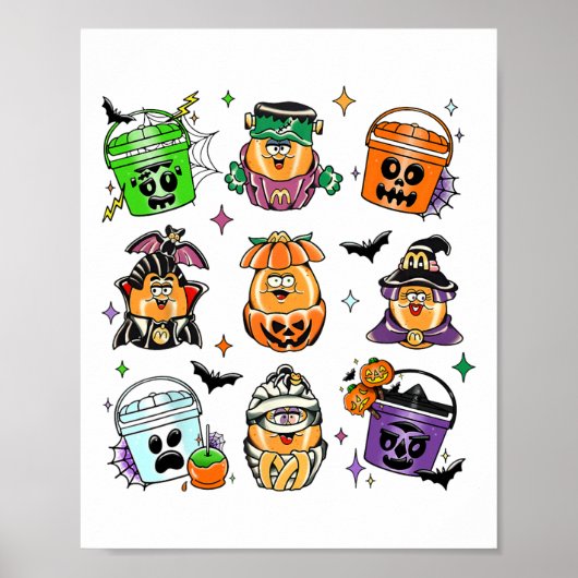 Vintage Funny Nuggets Meal Ecket Halloween Spooky Poster (Vorne)