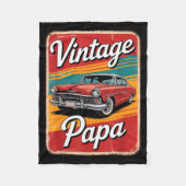 Vintage Funny Papa Fleecedecke (Vorderseite)