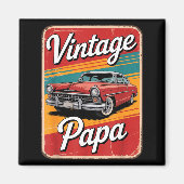 Vintage Funny Papa Magnet (Vorne)