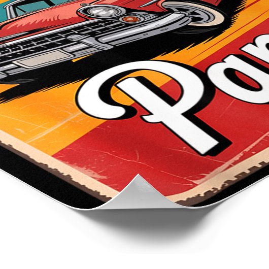 Vintage Funny Papa  Poster (Ecke)