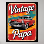 Vintage Funny Papa  Poster (Vorne)