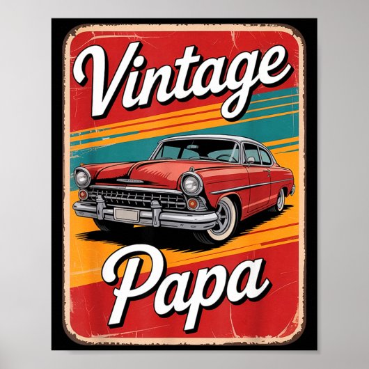 Vintage Funny Papa Poster (Vorne)