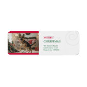 Vintage Funny Pet Photo Christmas Return Address (Vorne)
