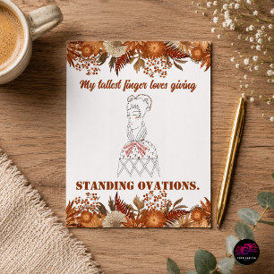 Vintage Funny Sarcastic Line Art Woman Postkarte