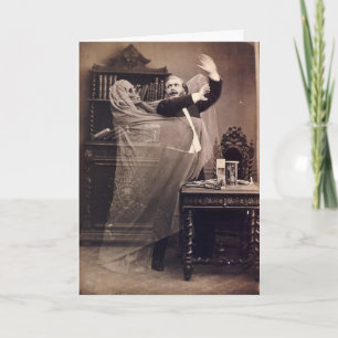 Vintage Funny Spooky Viktorianisch Ghost Portrait  Karte