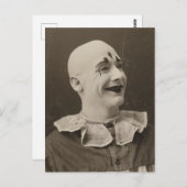 Vintage Funny Weird Mime Clownfotografie Postkarte (Vorne/Hinten)